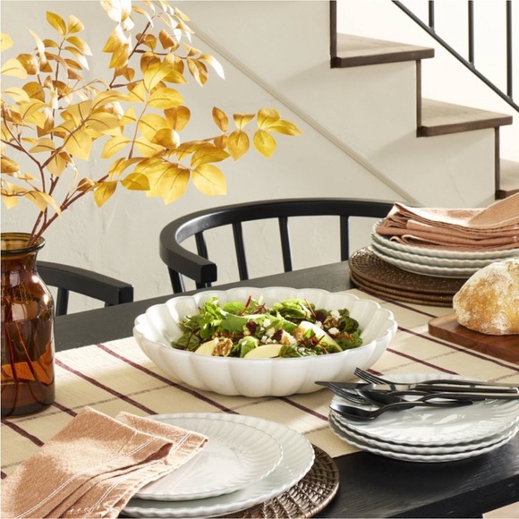 98oz Scalloped-Edge Stoneware Serving Bowl - Hearth & Hand with Magnolia - Picture 2 of 5